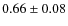 $0.66 \pm 0.08 $