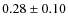 $0.28 \pm 0.10$