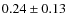 $0.24 \pm 0.13$