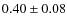 $0.40 \pm
0.08$