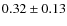 $0.32 \pm 0.13$