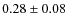 $0.28 \pm 0.08$