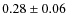 $0.28 \pm 0.06$