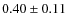 $0.40 \pm 0.11$