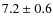 $7.2 \pm 0.6$