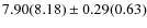 $7.90(8.18) \pm 0.29(0.63)$