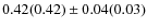 $0.42(0.42) \pm 0.04(0.03)$