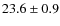 $23.6 \pm 0.9$