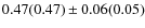 $0.47(0.47) \pm 0.06(0.05)$