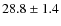 $28.8 \pm 1.4$