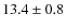 $13.4 \pm
0.8$
