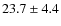 $23.7 \pm
4.4 $