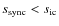 $s_{\rm sync} < s_{\rm ic}$