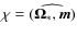 $\chi=\widehat{(\vec{\Omega}_*,\vec{m})}$