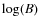 $\log(B)$