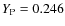 $Y_{{\rm P}} = 0.246$
