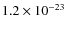 $1.2 \times 10^{-23}$