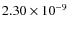 $2.30\times10^{-9}$