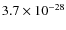 $3.7 \times 10^{-28}$