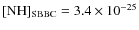 ${\rm [NH]_{SBBC}} = 3.4 \times 10^{-25}$