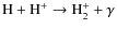 ${\rm H + H^+ \rightarrow H_2^+ + \gamma}$