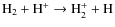 ${\rm H_2 + H^+ \rightarrow H_2^+ + H}$
