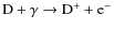 ${\rm D + \gamma \rightarrow D^+ + e^-}$