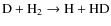 ${\rm D + H_2 \rightarrow H + HD}$