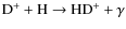 ${\rm D^+ + H \rightarrow HD^+ + \gamma}$