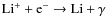 ${\rm Li^+ + e^- \rightarrow Li + \gamma}$