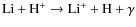 ${\rm Li + H^+ \rightarrow Li^+ + H + \gamma}$