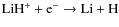 ${\rm LiH^+ + e^- \rightarrow Li + H}$