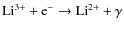 ${\rm Li^{3+} + e^- \rightarrow Li^{2+} + \gamma}$