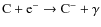 ${\rm C + e^- \rightarrow C^- + \gamma}$
