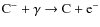 ${\rm C^- + \gamma \rightarrow C + e^-}$