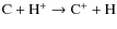 ${\rm C + H^+ \rightarrow C^+ + H}$