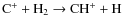 ${\rm C^+ + H_2 \rightarrow CH^+ + H}$