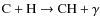 ${\rm C + H \rightarrow CH + \gamma}$