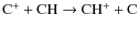 ${\rm C^+ + CH \rightarrow CH^+ + C}$