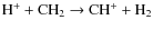 ${\rm H^+ + CH_2 \rightarrow CH^+ + H_2}$