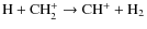 ${\rm H + CH_2^+ \rightarrow CH^+ + H_2}$