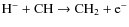 ${\rm H^- + CH \rightarrow CH_2 + e^-}$