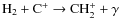 ${\rm H_2 + C^+ \rightarrow CH_2^+ + \gamma}$
