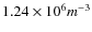 $1.24\times 10^6 m^{-3}$