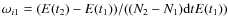 $\omega_{i1}=(E(t_2)-E(t_1))/((N_2-N_1){\rm d}tE(t_1))$