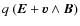 $q~(\vec{E} + \vec{v}\wedge\vec{B})$