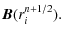 $\displaystyle \vec{B}(r_i^{n+1/2}).$