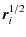 $\displaystyle \vec{r}_i^{1/2}$