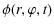 $\displaystyle \phi(r,\varphi,t)$