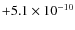 $+5.1 \times 10^{-10}$